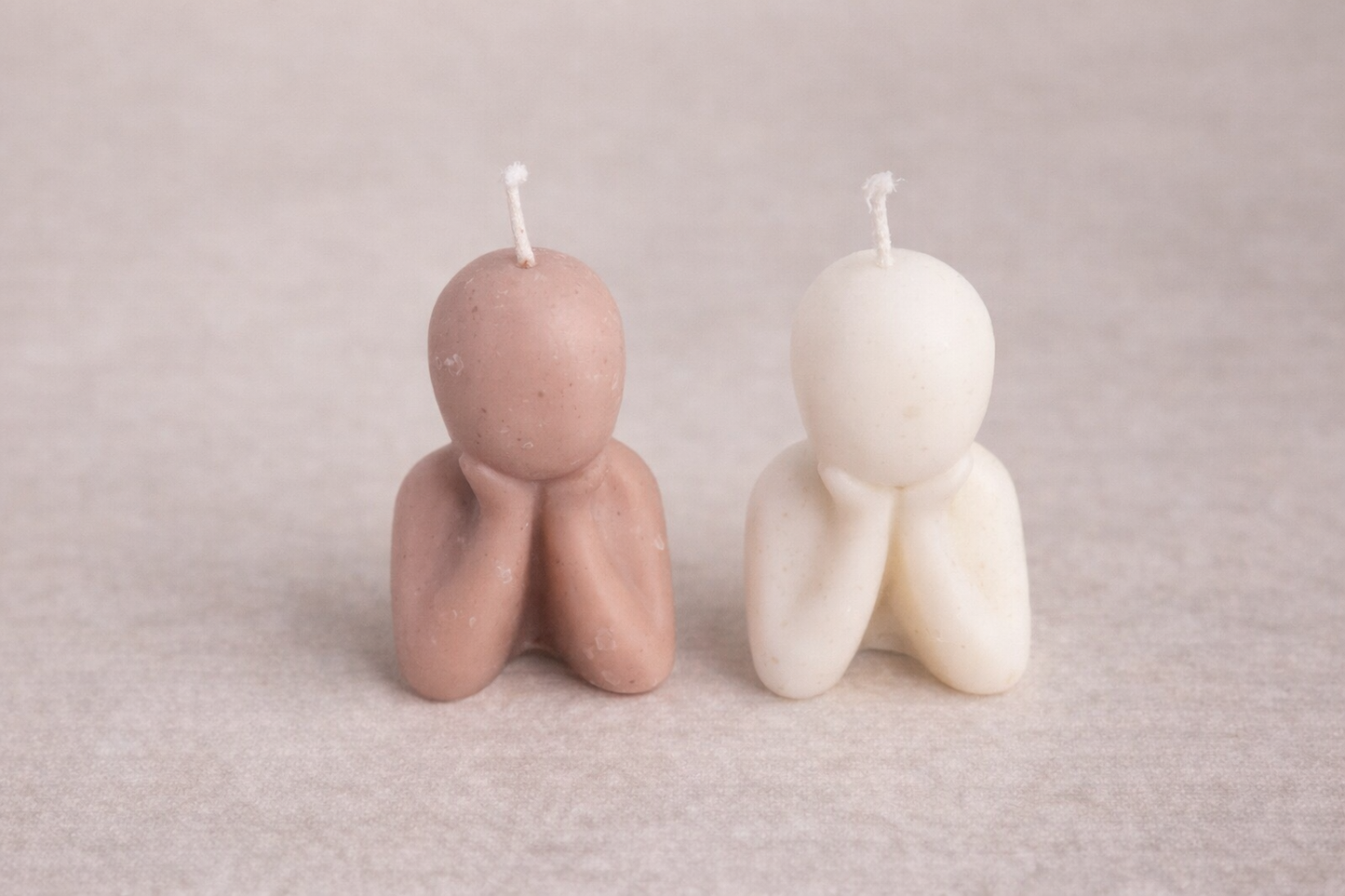 Bougie moulée (Petit bonhomme) – Caramel crémeux & Fleur de maquis