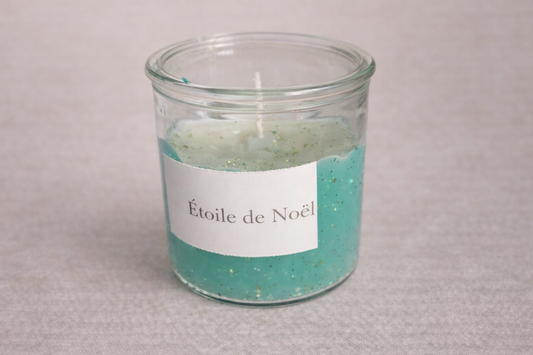 Bougie coulée – Étoile de Noël